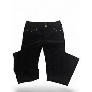 Disney Girls Size 12 Black Corduroy Pants Musical Note Studs Gold Button‎